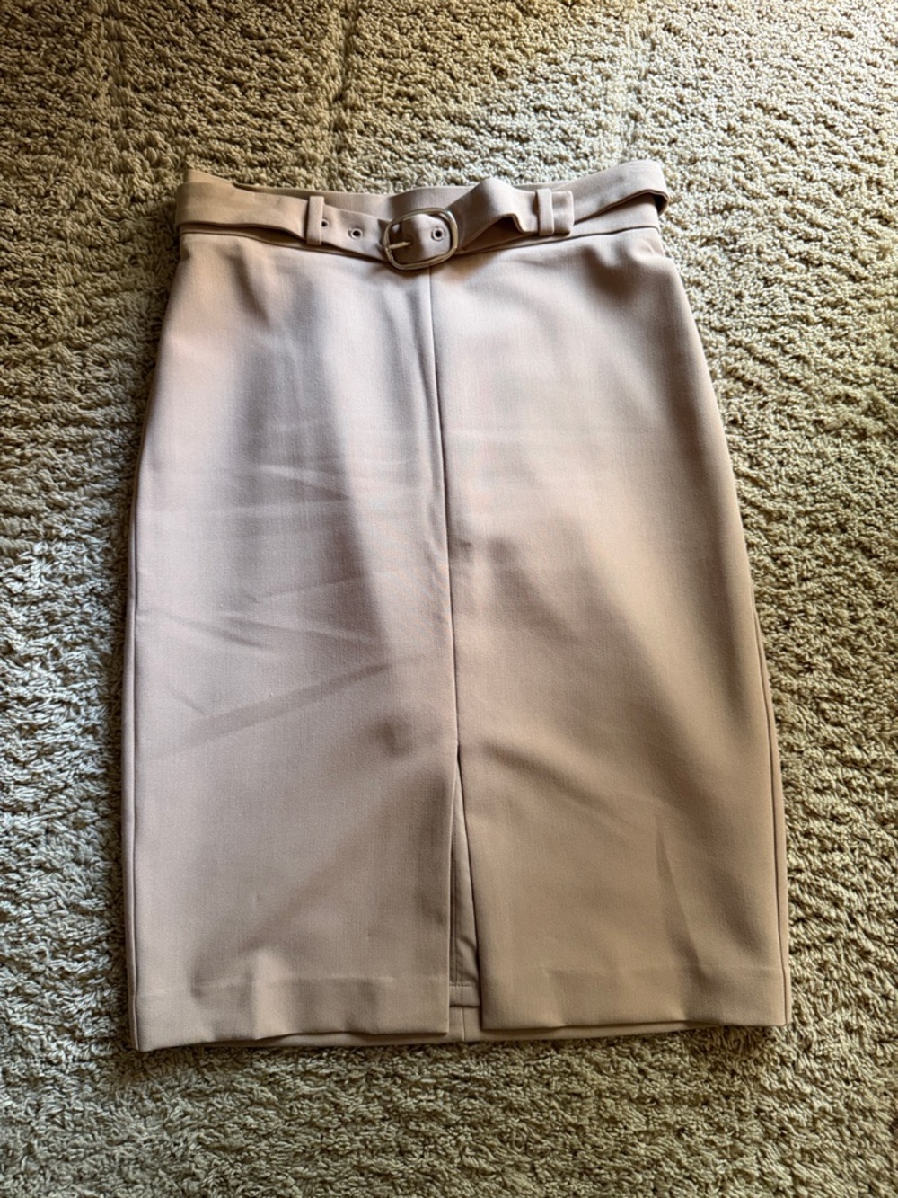 Ann Taylor Blush Pink Belted Pencil Skirt